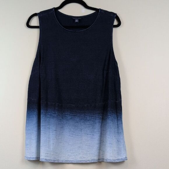 J. Jill Tops - J. Jill purejill Indigo Ombre Sleeveless Cotton Top Size 1X